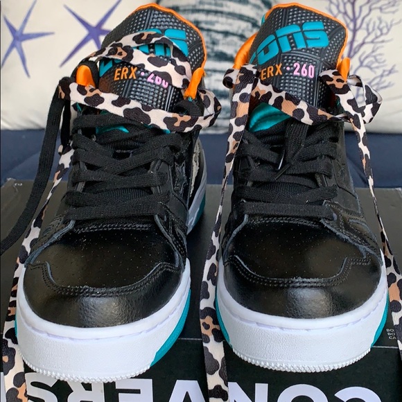 Converse ERX 260 MID Black/rapid teal/orange rindW - Picture 7 of 16